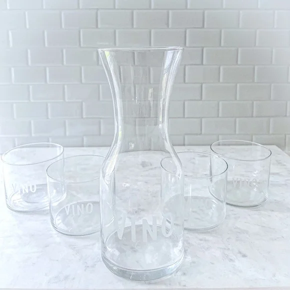 Crate&Barrel | Dining | Crate And Barrel Krosno Crystal Vino Wine Glass And  Carafe Set | Poshmark
